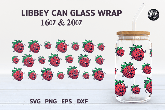 A Crafty Review: Strawberry Libbey Can Glass Wrap Graphics