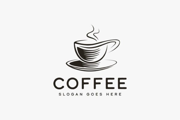 A Modern Abstract Logo Icon for Creative Coffee Graphics