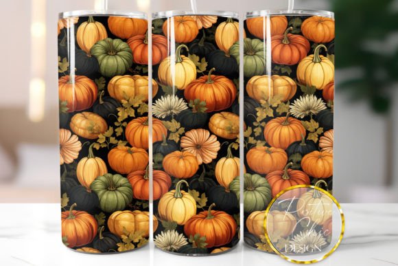 A Pumpkin Tumbler Graphic for Branding and Marketing