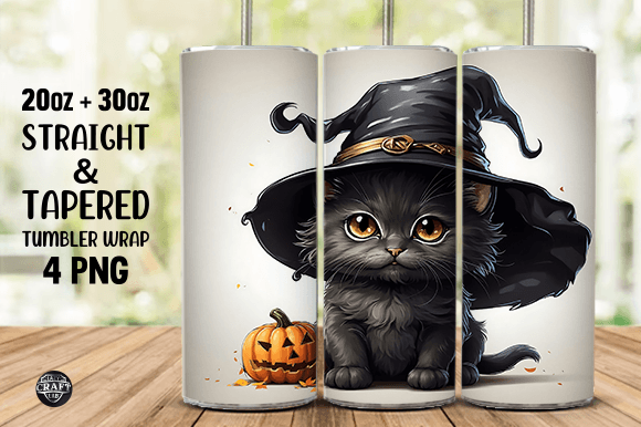 A Review of the Halloween Black Cat Tumbler Design Wrap for Product Creators