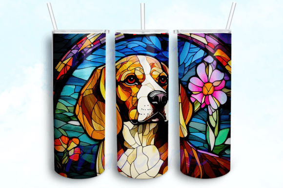 A Stained Glass Beagle PNG for Crafters and Graphics