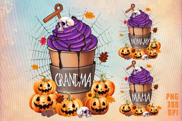 A Vintage Pumpkin Mug Graphic for Warm Halloween Crafts