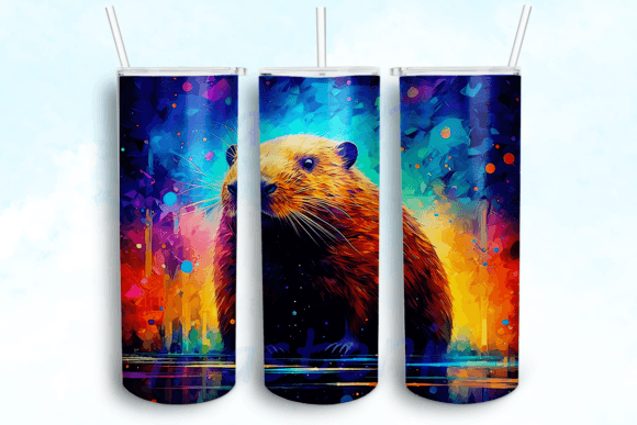 Alcohol Ink Capybara Sublimation Graphics for Crafts
