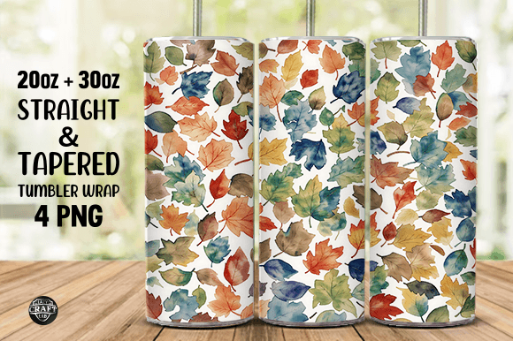 An Expert Review of the Watercolor Scattered Leaves Tumbler Graphics