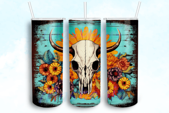 Bull Skull Western Tumbler PNG: A Graphics & Crafts Review