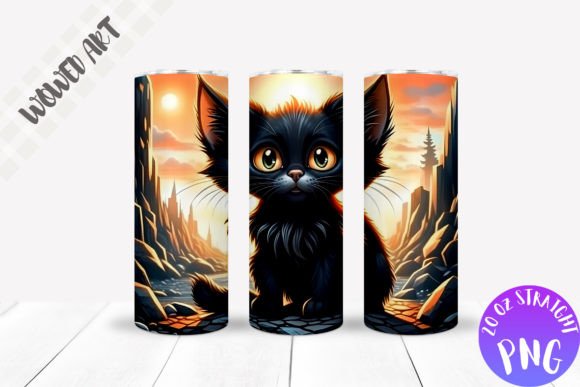 Cat Tumbler Wrap: A Versatile Craft & Graphics Asset