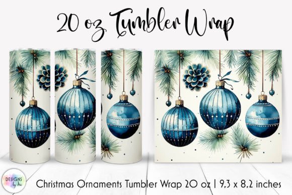 Christmas Tumbler Wrap with Ornaments Graphics Review