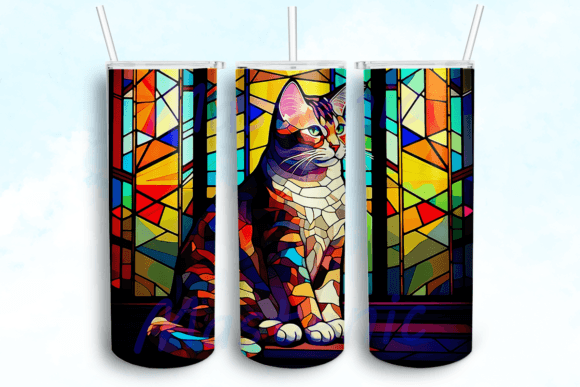 Crafting Brand Magic with the Stained Glass Striped Cat Graphics