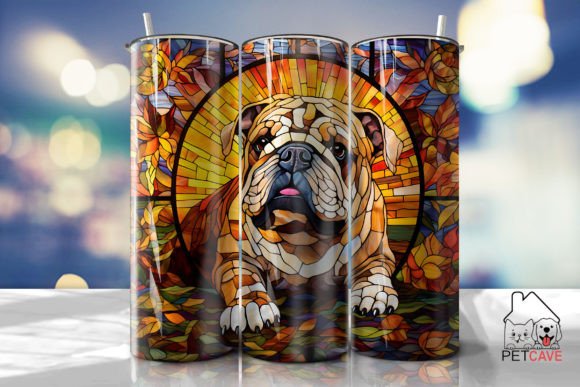 English Bulldog Graphics for Crafting a Cozy Tumbler