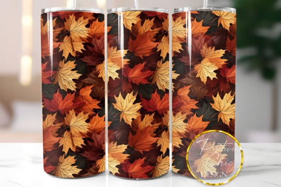 Evaluating a Fall Leaves Tumbler Wrap Design for Embroidery Projects