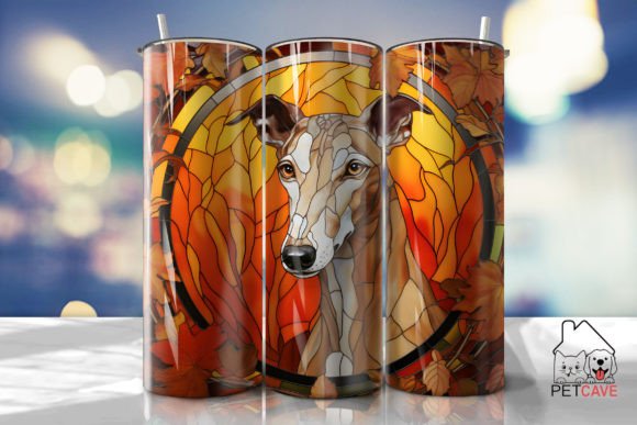 Greyhound Tumbler Wrap: A Graphic Design Asset for Editorial Crafts
