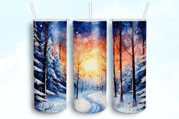 Magical Winter Forest Tumbler PNG: A Graphics & Crafts Review