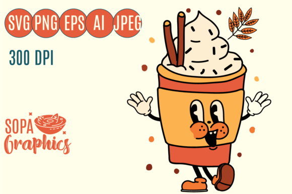 Retro Fall Cup Spices Pumpkin Graphics & T-Shirt Review