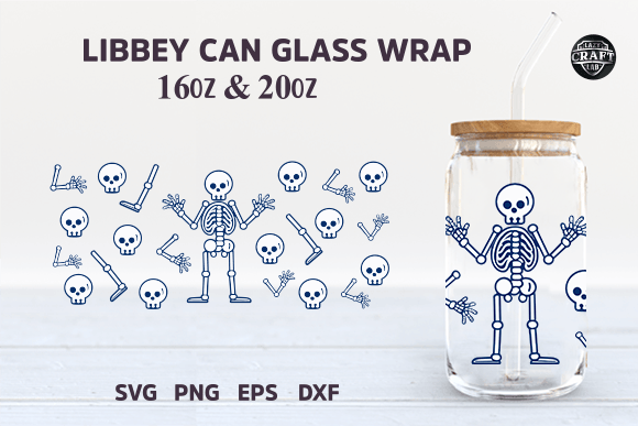 Skeleton Halloween Graphics for Tumbler Wraps & Crafting