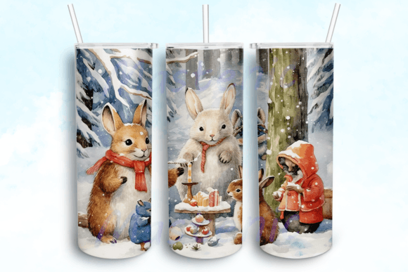 Snowy Forest Friends Tumbler PNG – Embroidery Review