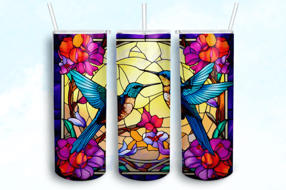 Stained Glass Hummingbird Tumbler PNG: A Graphics & Crafts Review