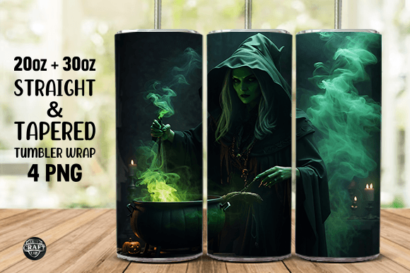 The Halloween Witch Tumbler Wrap: A Graphic Design Asset Review